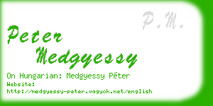 peter medgyessy business card